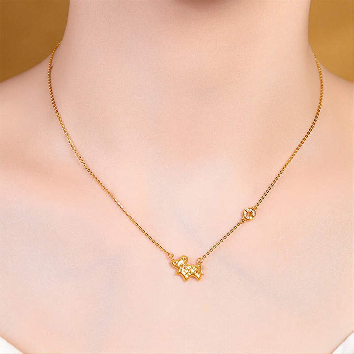 Buddha Stones Year Of The Horse Chinese Zodiac 925 Sterling Silver Coin Design Blessing Chain Necklace Pendants - image 12