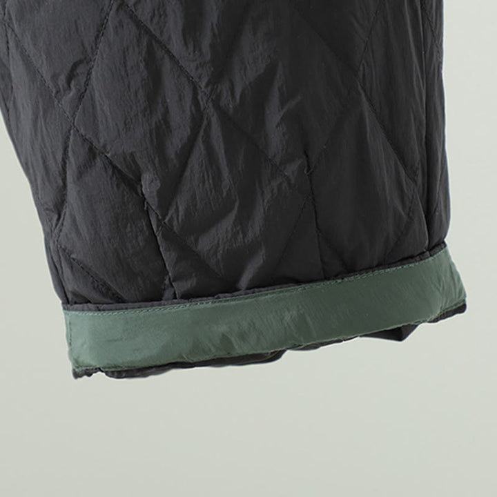 Buddha Stones Pink Flower Rhombus Pattern Cotton Thick Women's Pants With Pockets - image 15