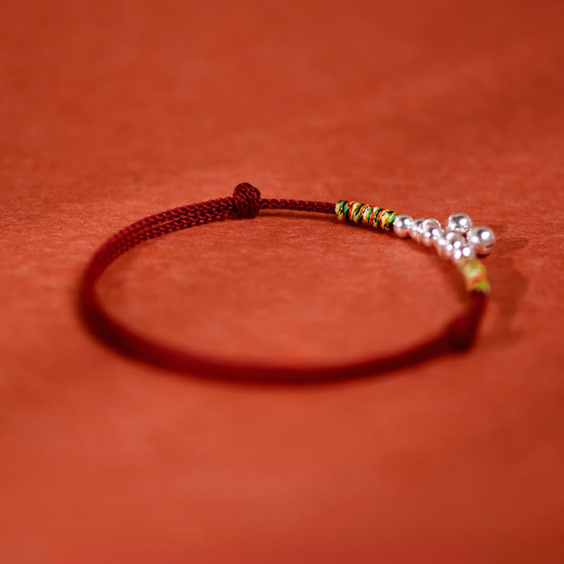 Buddha Stones Silver Bell Red Black String Protection Adjustable Cats Small Dogs Pet Collar - image 8