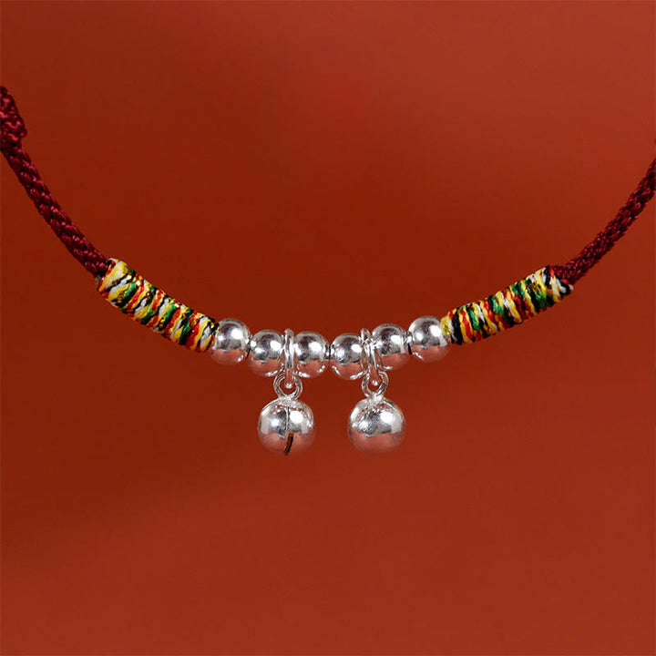 Buddha Stones Silver Bell Red Black String Protection Adjustable Cats Small Dogs Pet Collar - image 10