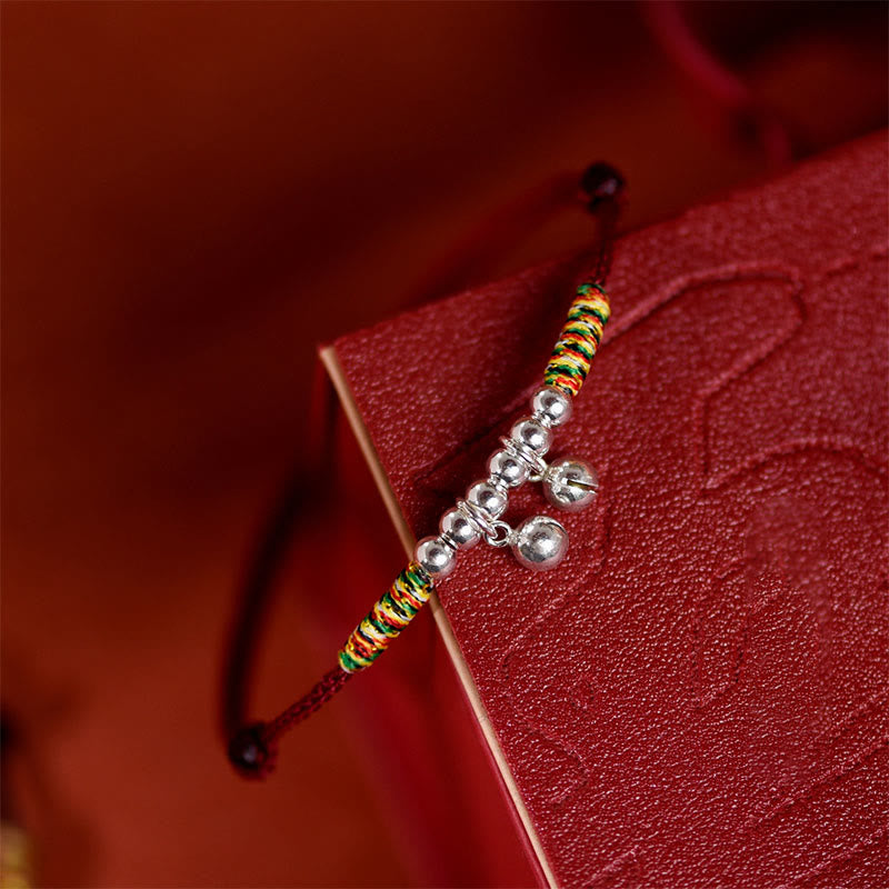 Buddha Stones Silver Bell Red Black String Protection Adjustable Cats Small Dogs Pet Collar - image 12