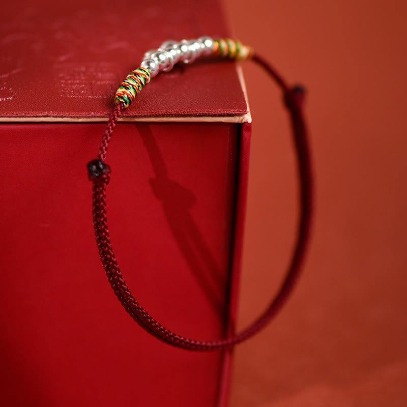 Buddha Stones Silver Bell Red Black String Protection Adjustable Cats Small Dogs Pet Collar - image 4