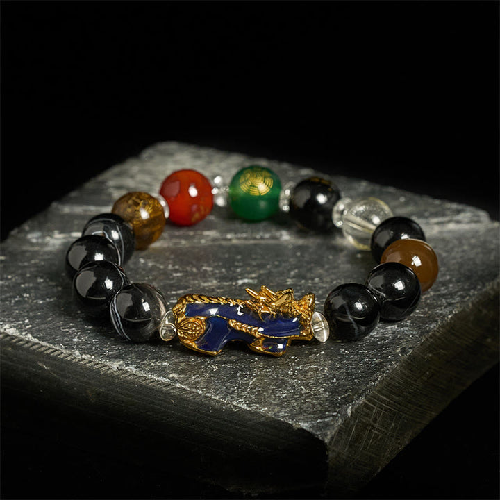 Buddha Stones Sardonyx Beads Five Elements Change Color Pi Xiu Positive Bracelet - image 2