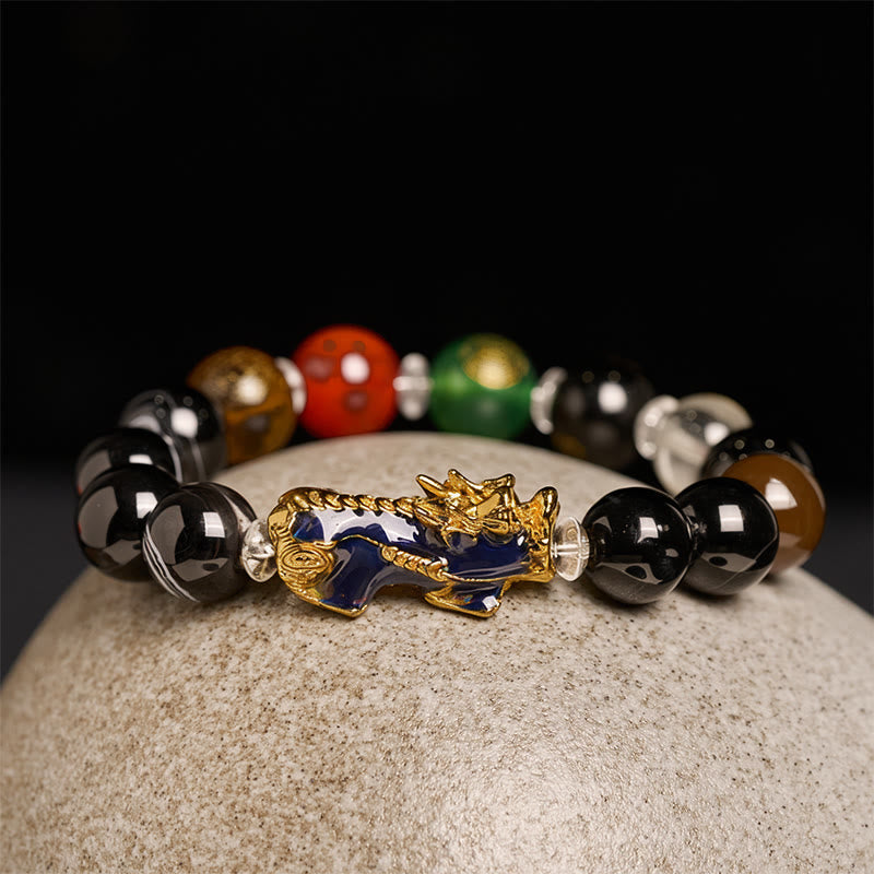 Buddha Stones Sardonyx Beads Five Elements Change Color Pi Xiu Positive Bracelet - image 1