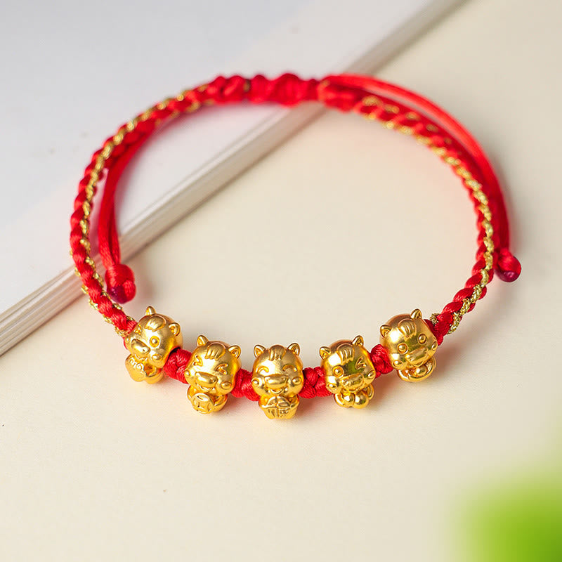 Buddha Stones Fu Character 999 Sterling Silver Year Of The Horse Prosperity Red String Bracelet - image 10