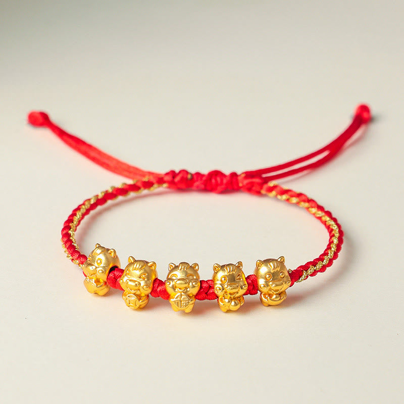 Buddha Stones Fu Character 999 Sterling Silver Year Of The Horse Prosperity Red String Bracelet - image 11