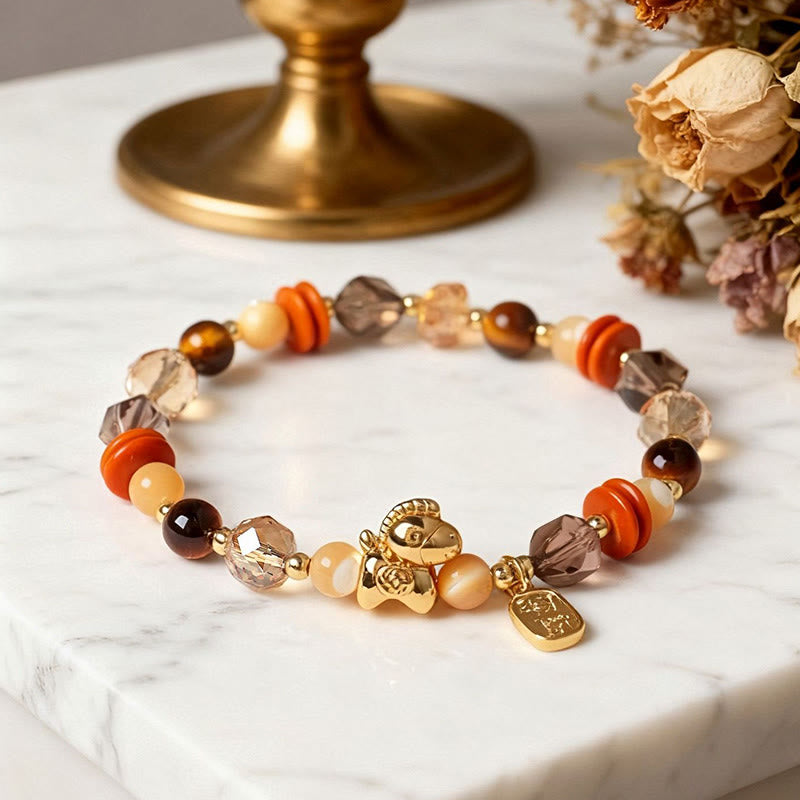 Buddha Stones Tiger Eye Ice Obsidian Pearl Year Of The Horse Lucky Fortune Prosperity Bracelet - image 10