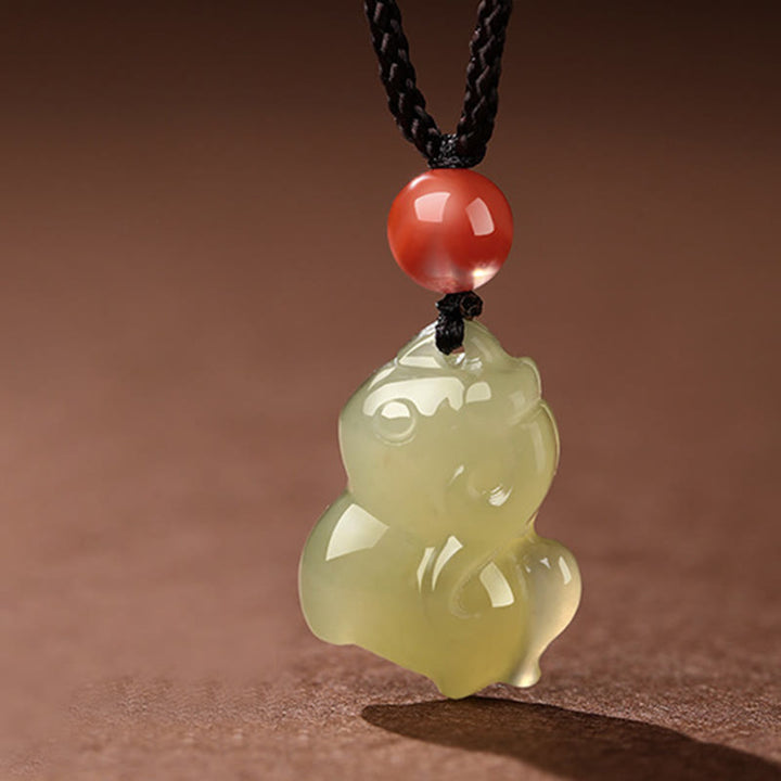Buddha Stones Chinese Zodiac Year Of The Horse Jade South Red Agate Prosperity Necklace Pendants - Horse - image 0