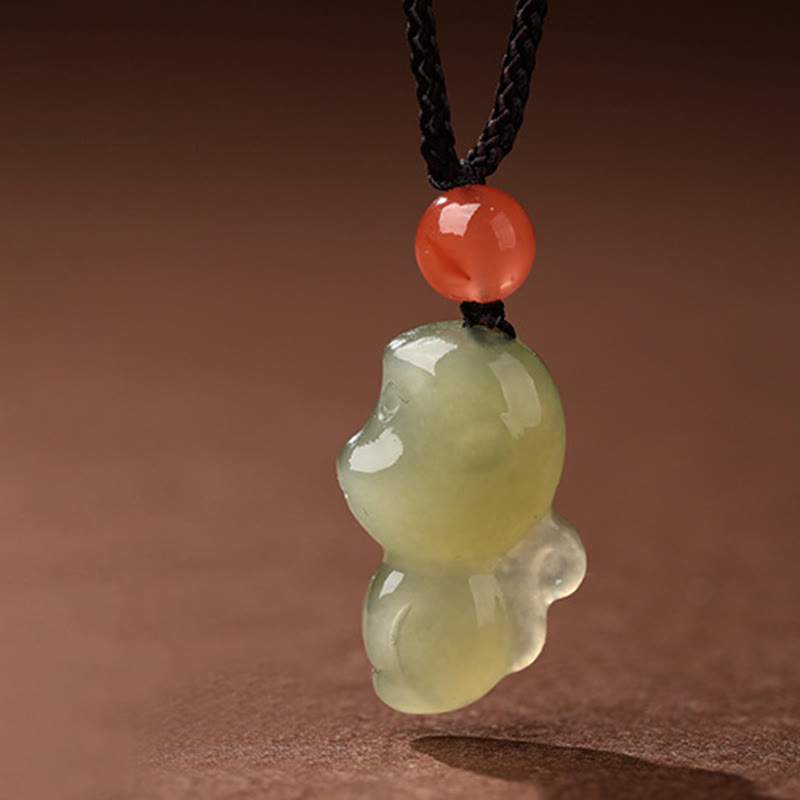 Buddha Stones Chinese Zodiac Year Of The Horse Jade South Red Agate Prosperity Necklace Pendants - Monkey - image 24