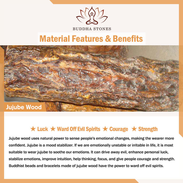 Buddha Stones Year Of The Horse Fu Character Ebony Wood Jujube Wood Balance Necklace Pendants - image 14