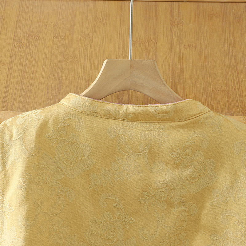 Buddha Stones Flower Pattern Frog-Button Women's Cotton Sleeveless Vest Waistcoat - image 20