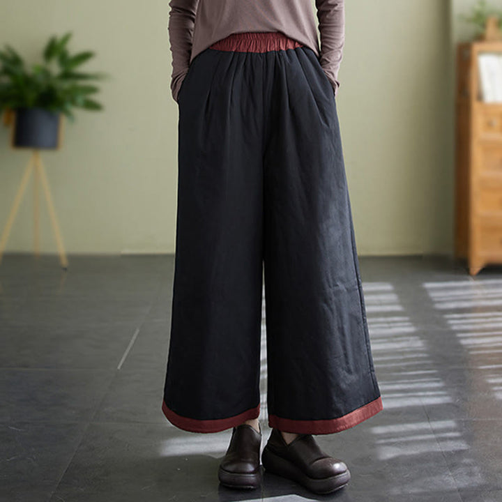 Buddha Stones Casual Plain Women's Wide Leg Pants With Pockets - image 2