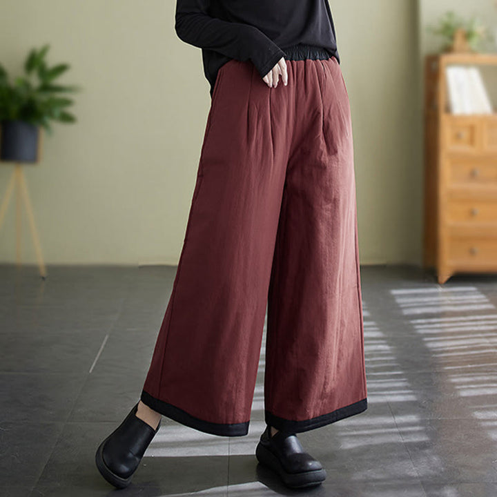 Buddha Stones Casual Plain Women's Wide Leg Pants With Pockets - image 18