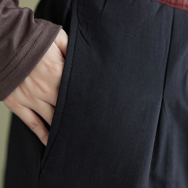 Buddha Stones Casual Plain Women's Wide Leg Pants With Pockets - image 7