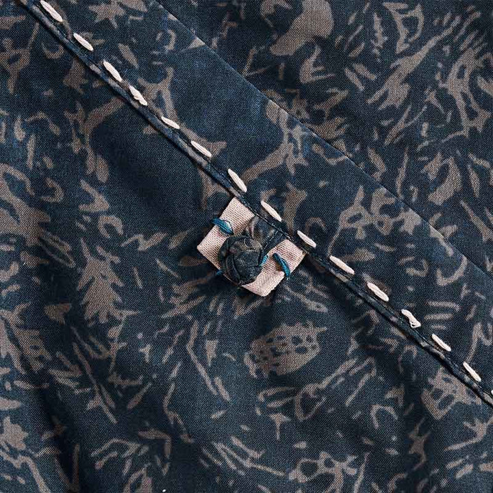 Buddha Stones Spring V-Neck Printed Floral Pattern Women's Long Sleeve Shirt - image 19