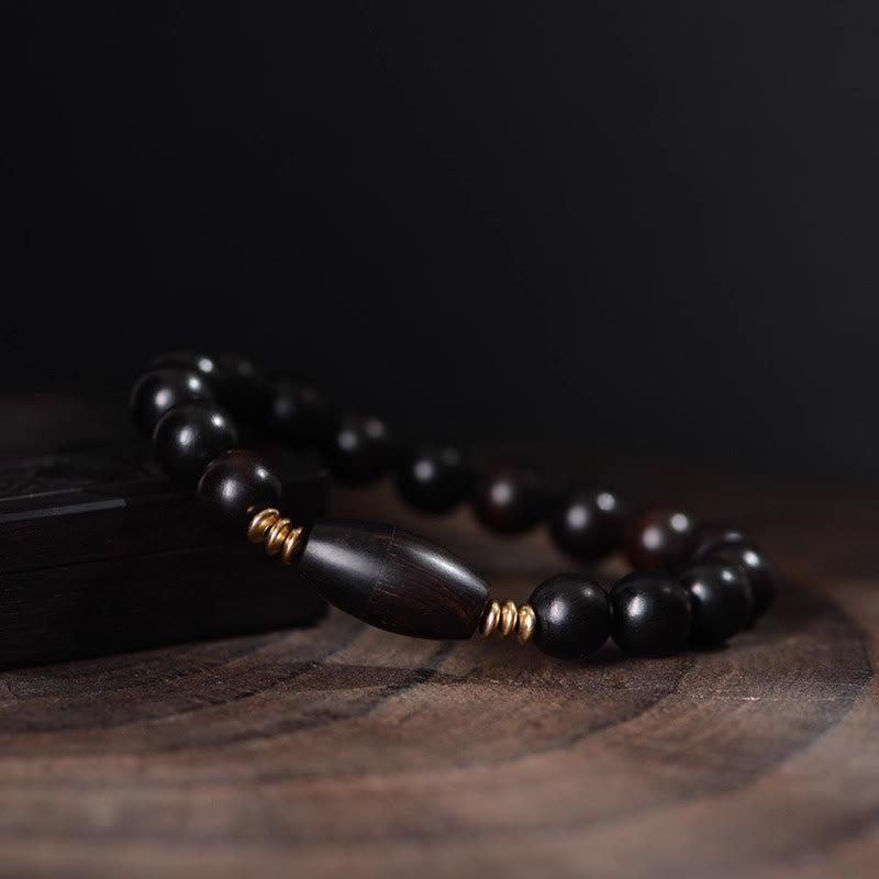 Buddha Stones Ebony Beads With Sutra Scroll Blessing Protection Bracelet - image 4