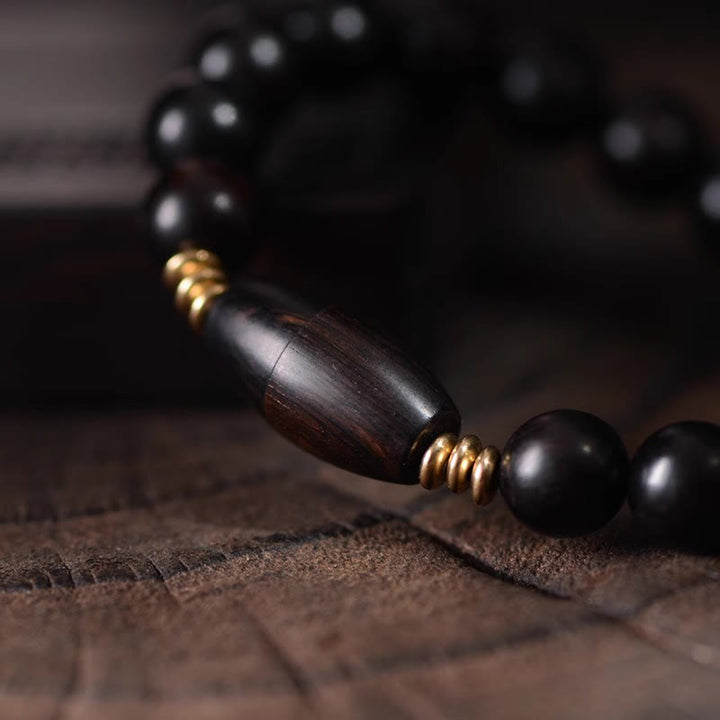 Buddha Stones Ebony Beads With Sutra Scroll Blessing Protection Bracelet - image 7