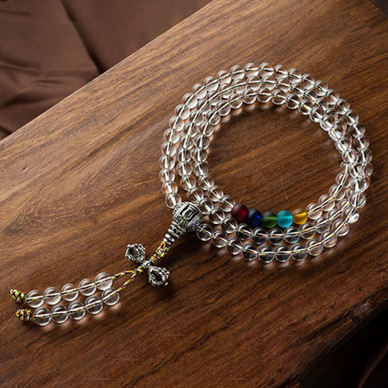 Buddha Stones Vajra Charm Liuli 108 Beads Spiritual Power Strength Mala - image 4