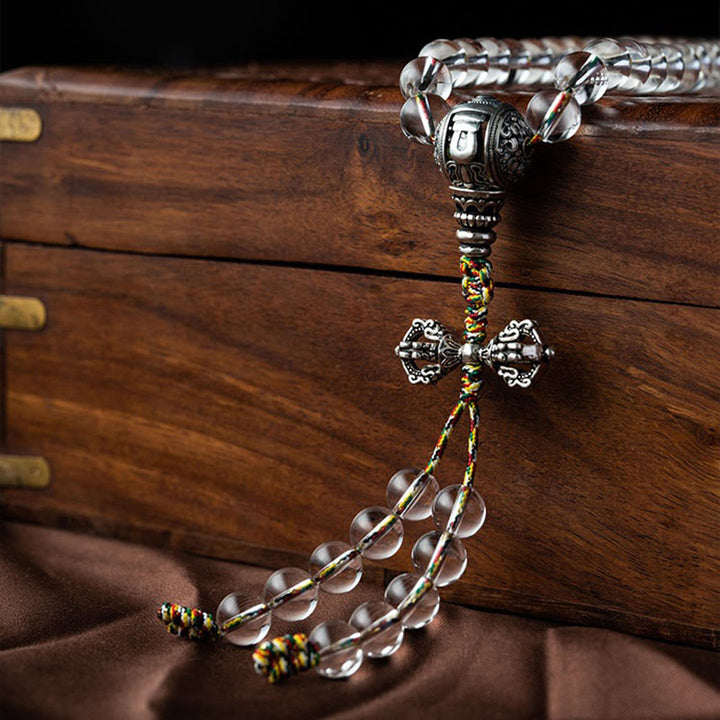 Buddha Stones Vajra Charm Liuli 108 Beads Spiritual Power Strength Mala - image 16