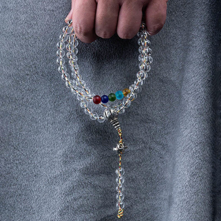 Buddha Stones Vajra Charm Liuli 108 Beads Spiritual Power Strength Mala - image 14