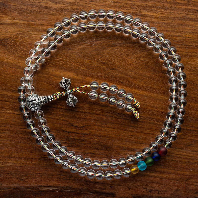 Buddha Stones Vajra Charm Liuli 108 Beads Spiritual Power Strength Mala - image 7