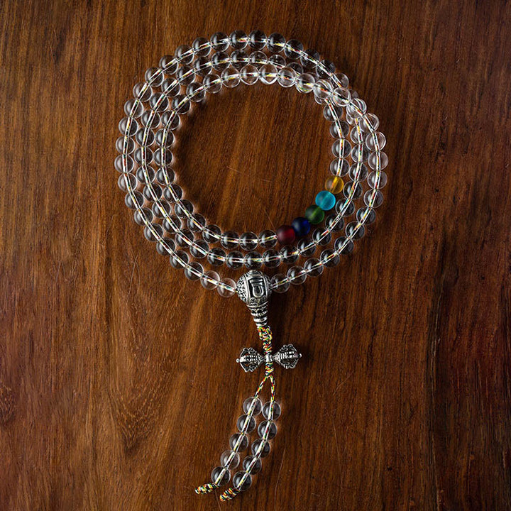 Buddha Stones Vajra Charm Liuli 108 Beads Spiritual Power Strength Mala - image 3