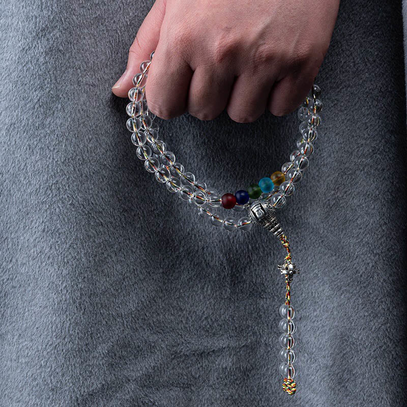 Buddha Stones Vajra Charm Liuli 108 Beads Spiritual Power Strength Mala - image 13