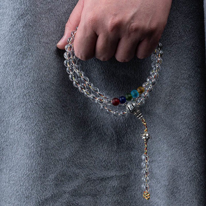 Buddha Stones Vajra Charm Liuli 108 Beads Spiritual Power Strength Mala - image 13