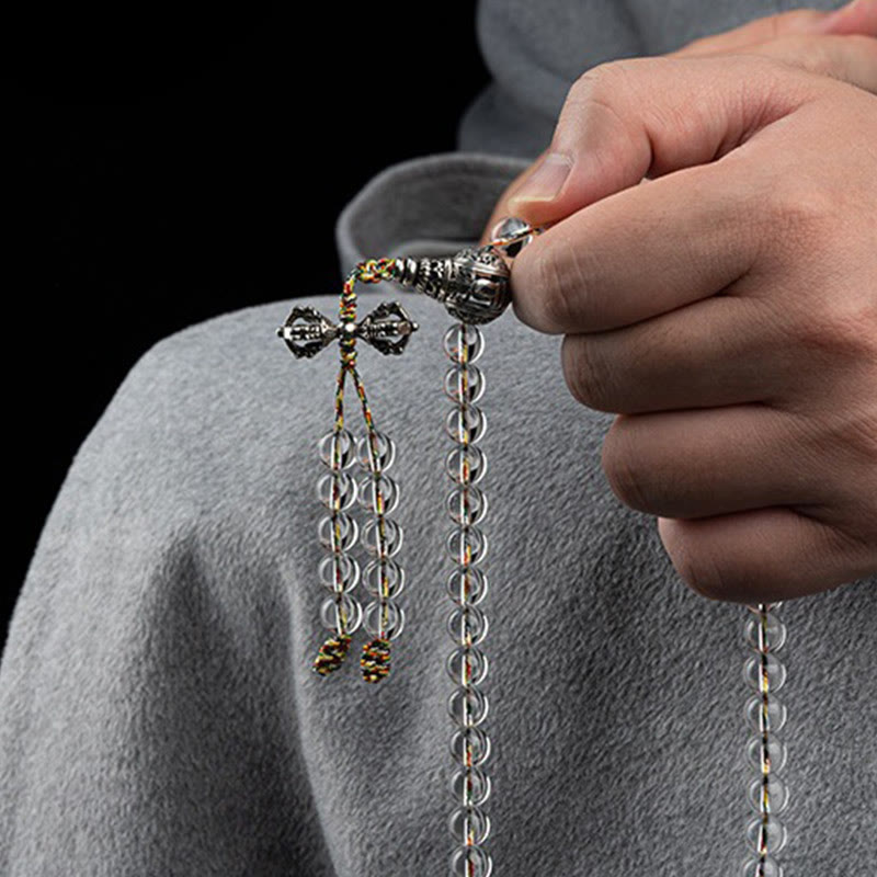 Buddha Stones Vajra Charm Liuli 108 Beads Spiritual Power Strength Mala - image 15