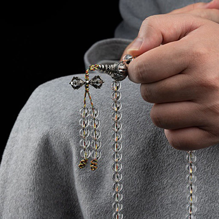 Buddha Stones Vajra Charm Liuli 108 Beads Spiritual Power Strength Mala - image 15