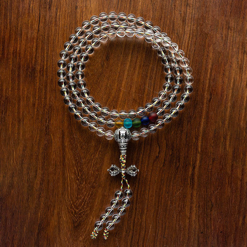 Buddha Stones Vajra Charm Liuli 108 Beads Spiritual Power Strength Mala - image 5