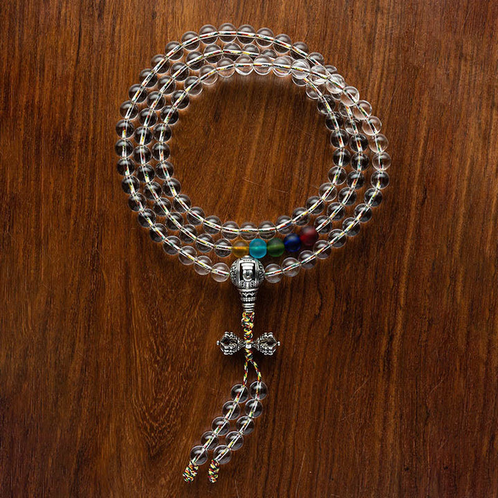 Buddha Stones Vajra Charm Liuli 108 Beads Spiritual Power Strength Mala - image 5