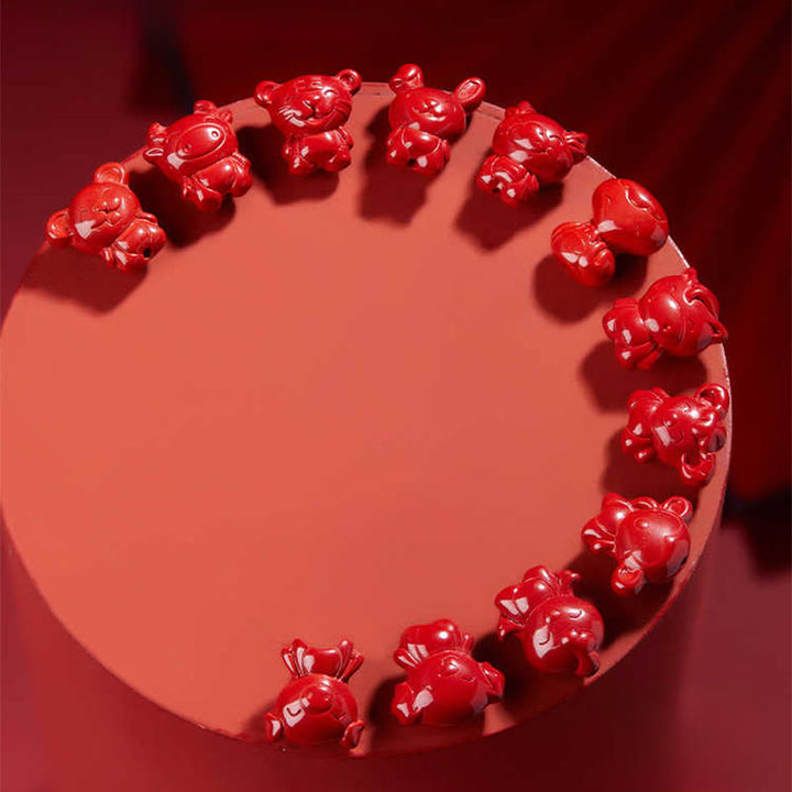 Buddha Stones Year Of The Horse Chinese Zodiac Engraved Design Cinnabar Blessing Rope Necklace Pendants - image 40