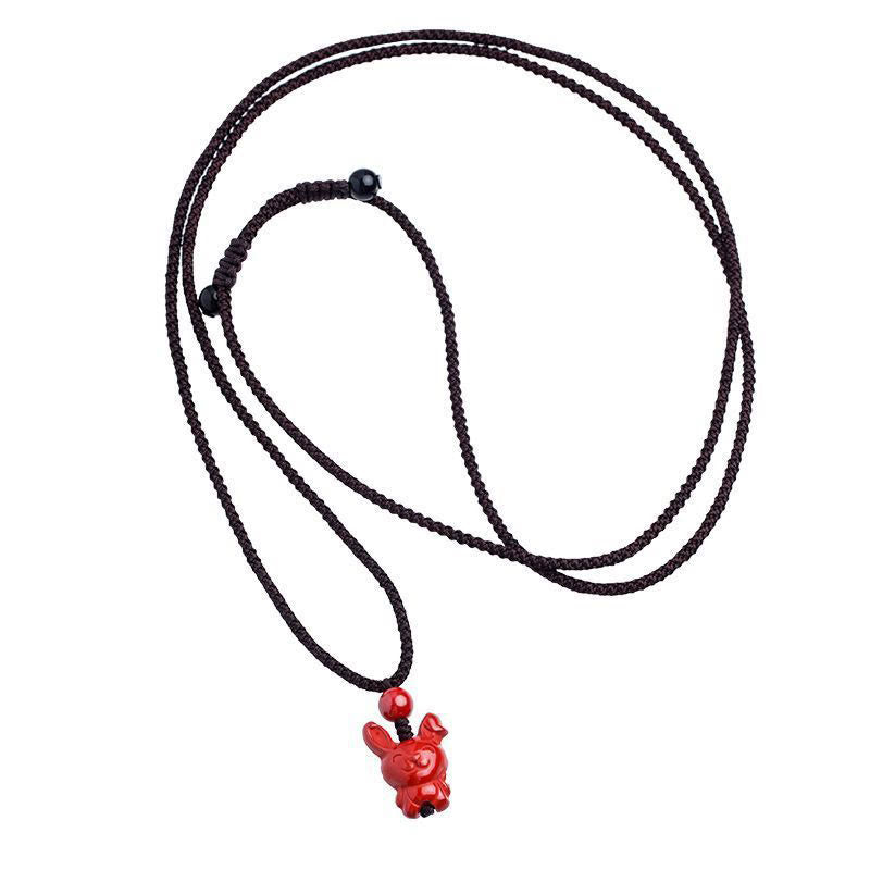 Buddha Stones Year Of The Horse Chinese Zodiac Engraved Design Cinnabar Blessing Rope Necklace Pendants - image 19