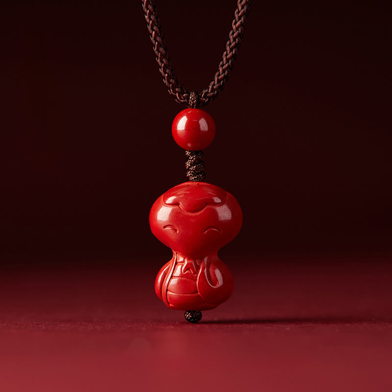Buddha Stones Year Of The Horse Chinese Zodiac Engraved Design Cinnabar Blessing Rope Necklace Pendants - image 29
