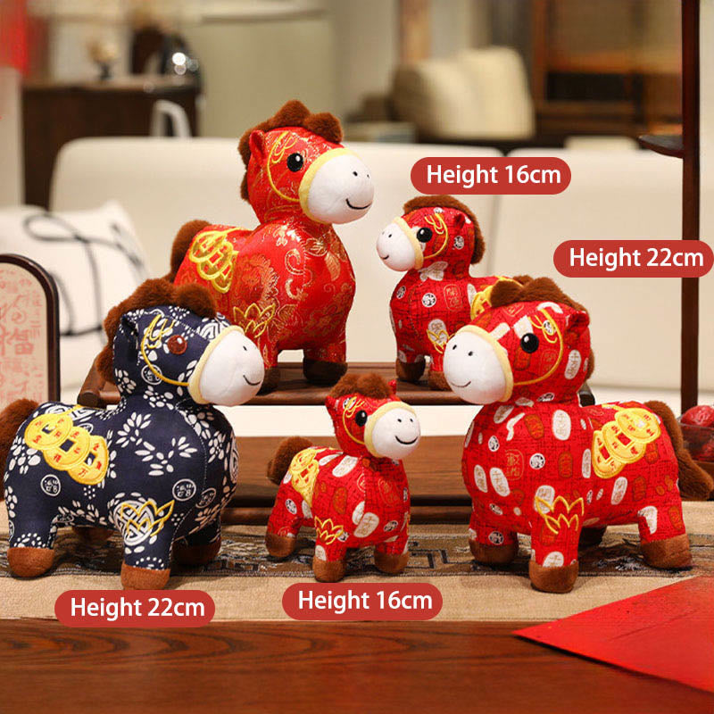 Buddha Stones Year of the Horse Copper Coins Plush Doll Home Decoration - image 22