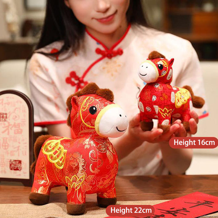 Buddha Stones Year of the Horse Copper Coins Plush Doll Home Decoration - image 11