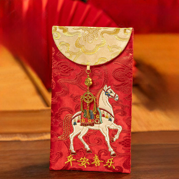 Buddha Stones Chinese Red Envelope Embroidery Peace Joy Year Of The Horse 2026 New Year - image 3