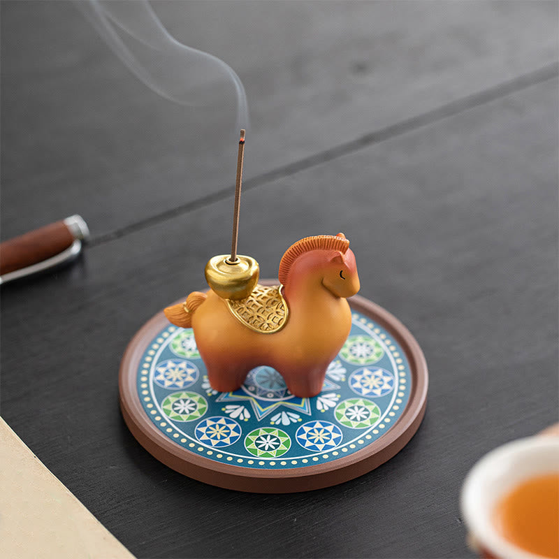 Buddha Stones Year Of The Horse 2026 New Year Ingot Attracting Wealth Home Decoration Incense Burner - image 9