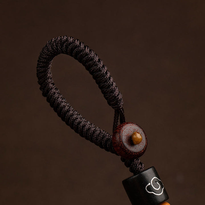 Buddha Stones Chinese Zodiac Natal Buddha Year of the Horse Om Mani Padme Hum Lotus Ebony Blessing Key Chain - image 12