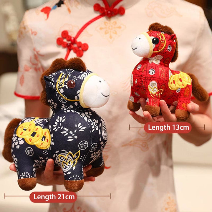 Buddha Stones Year of the Horse Copper Coins Plush Doll Home Decoration - image 21