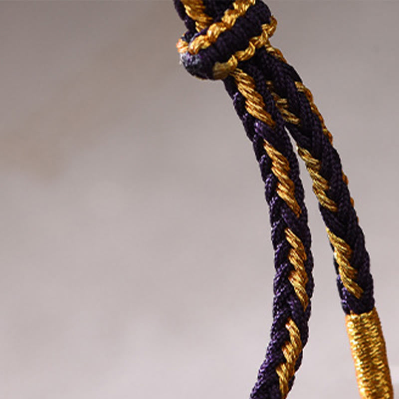 Buddha Stones Five-Emperor Coins Copper Amethyst Cinnabar Black Red String Balance Attract Fortune Bracelet - image 4