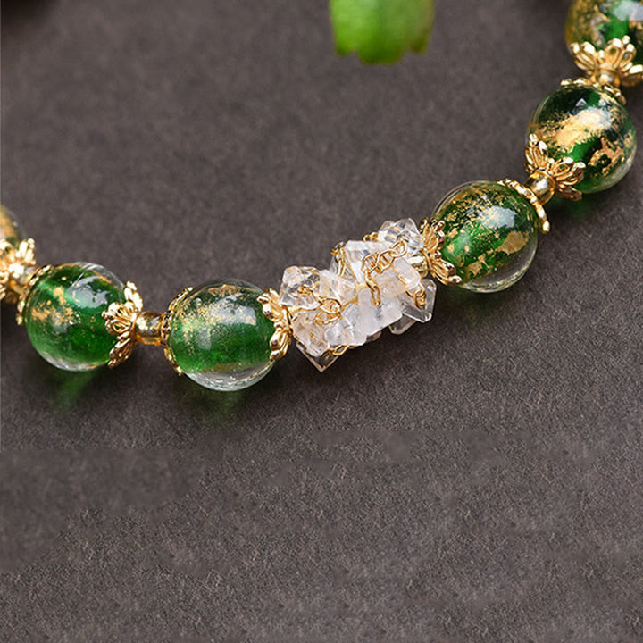 Buddha Stones Liuli Glass 925 Sterling Silver Copper Keep Away Evil Spirits Bracelet - image 14