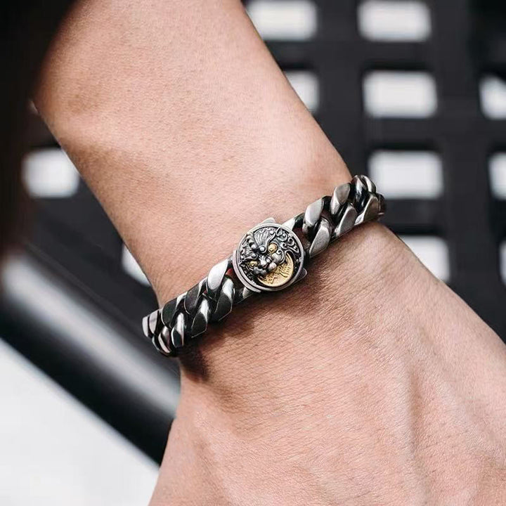 Buddha Stones Copper PiXiu Wealth Luck Bracelet - Copper PiXiu(Wrist Circumference: 21-22cm) - image 0