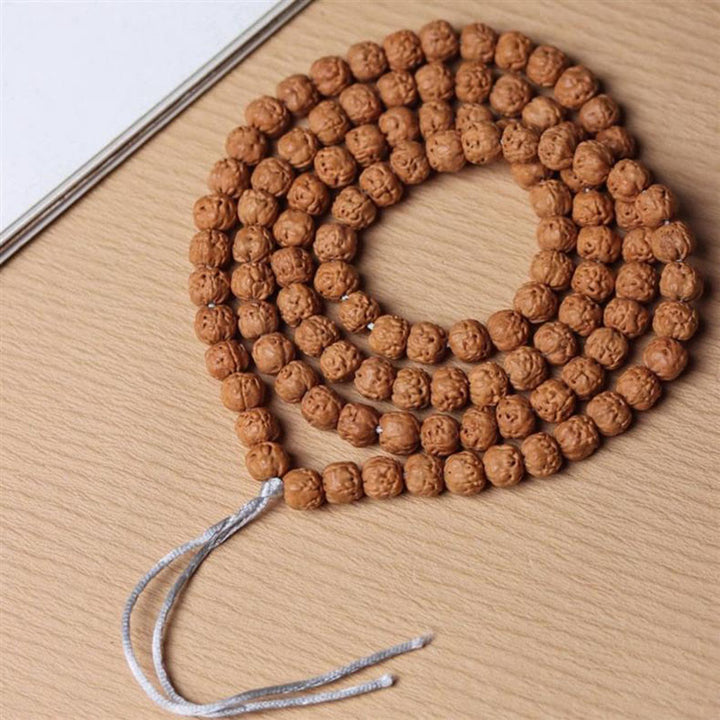 Buddha Stones Tibetan 108 Beads Bodhi Seed Wealth Auspiciousness Mala - 10-11mm - image 0