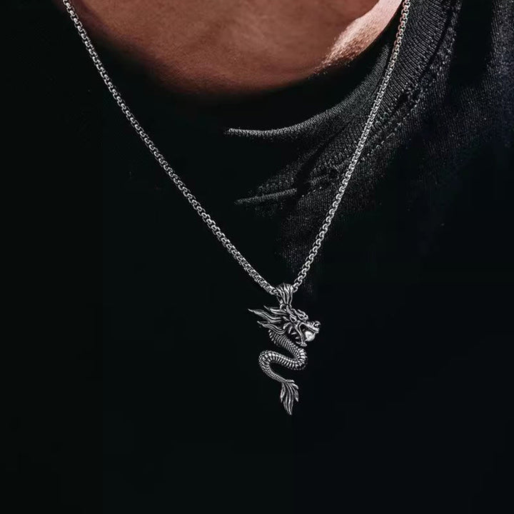 Buddha Stones Dragon Copper Balance Luck Necklace Pendant - image 3