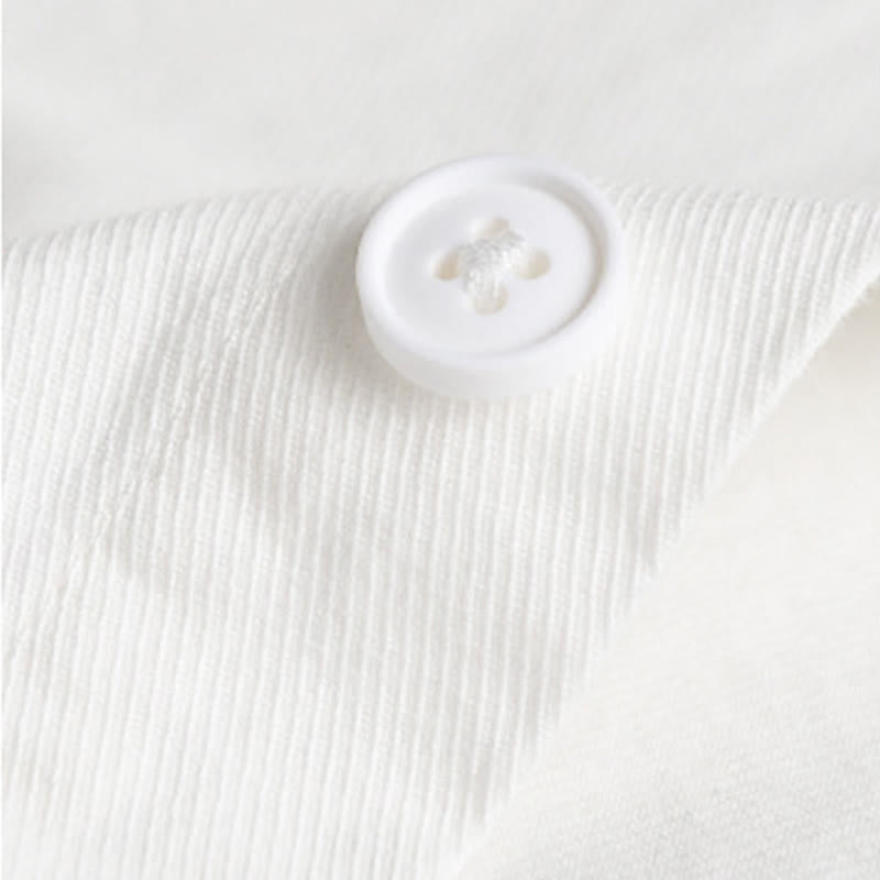 Buddha Stones Spring Solid Buttons Down Decorative Pocket Men's Stand Collar Long Sleeve Cotton Shirt - image 23