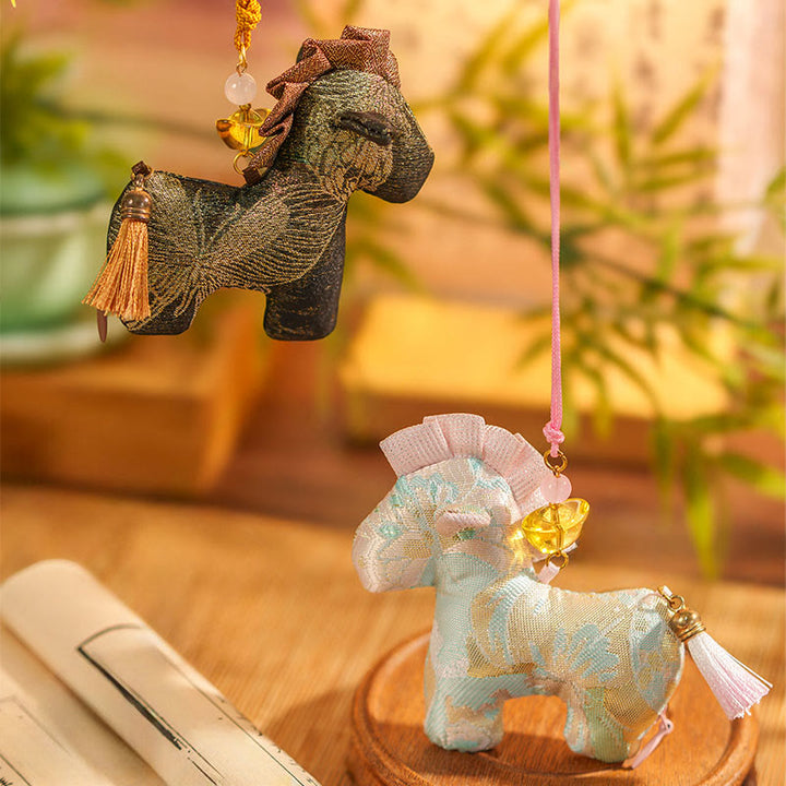 Buddha Stones Year Of The Horse Red String Tassel Embroidery Hanging Decoration - image 14