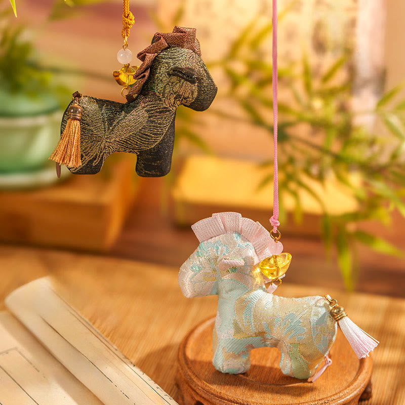 Buddha Stones Year Of The Horse Red String Tassel Embroidery Hanging Decoration - image 19