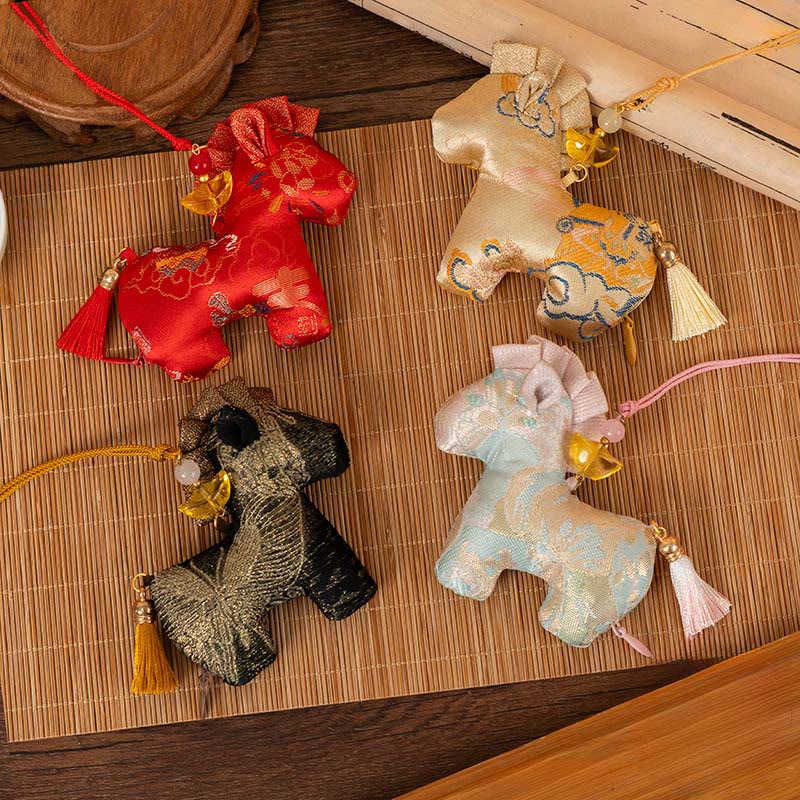 Buddha Stones Year Of The Horse Red String Tassel Embroidery Hanging Decoration - image 20